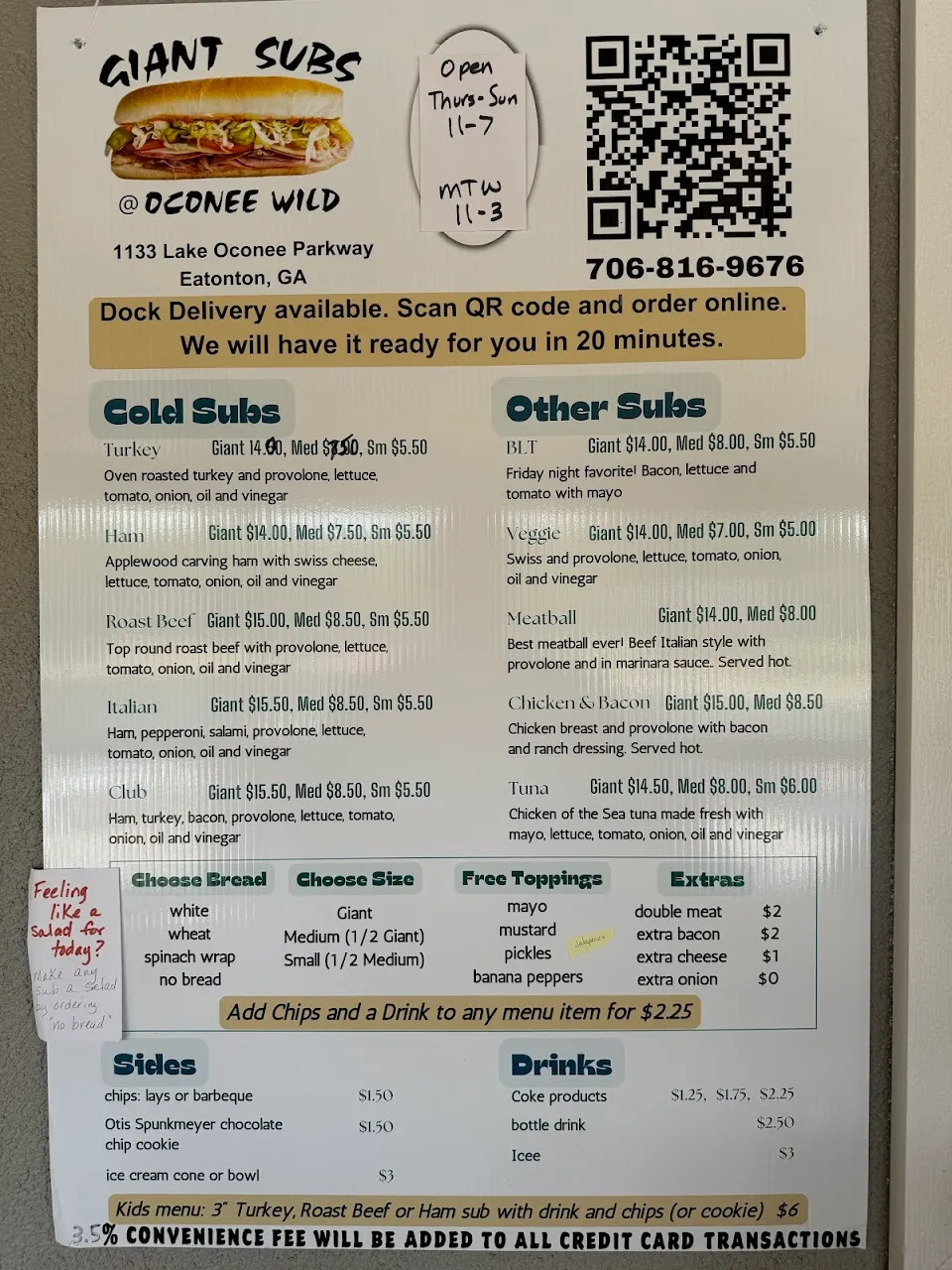 Giant Subs at Oconee Wild