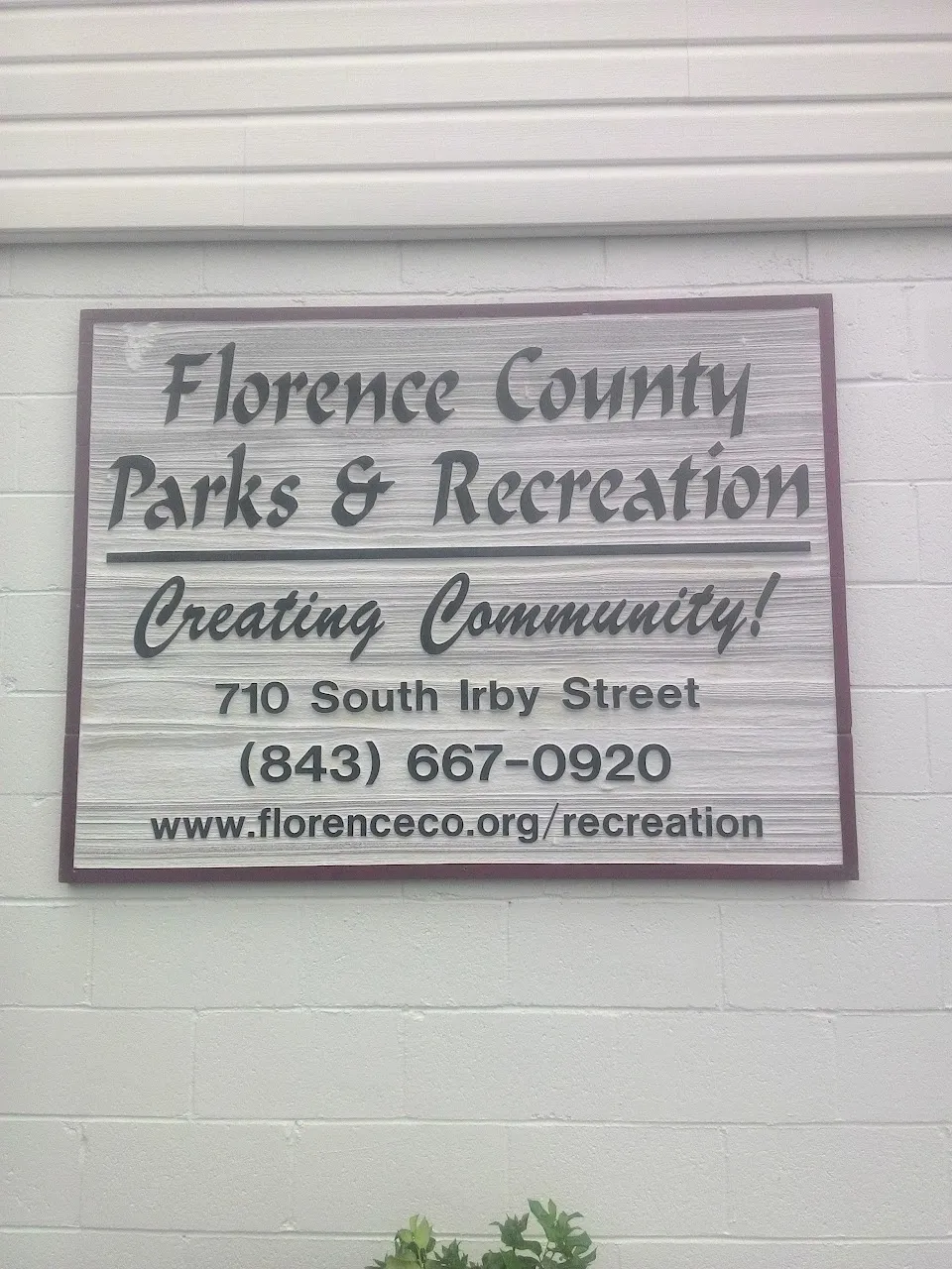 Florence County Parks & Recreation, Irby St Florence SC