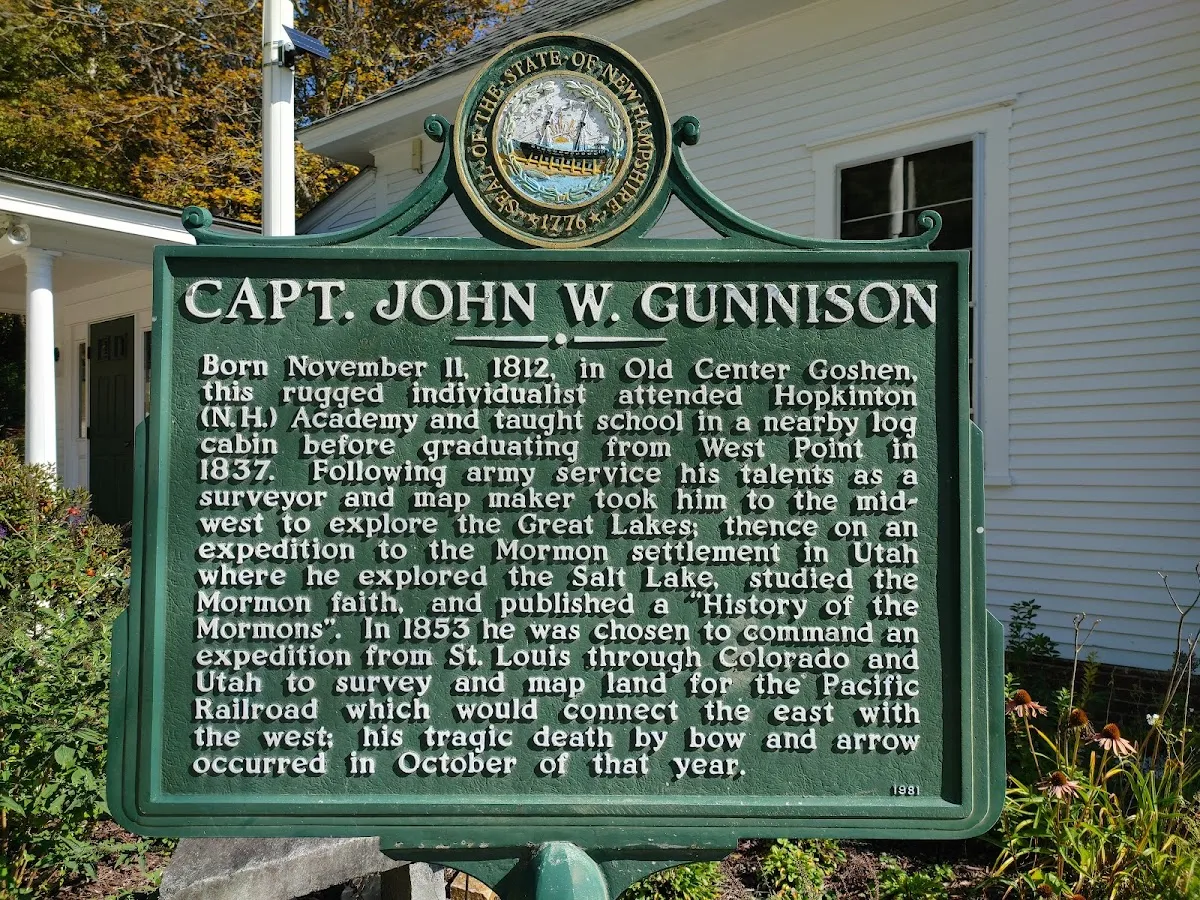 Capt. John W. Gunnison NH Historical Highway Marker