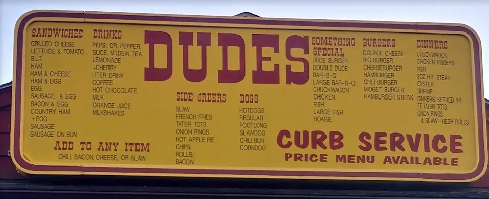 Dude's Drive In: Drive-Up Takeout Available for Cars and Trucks of All Sizes!