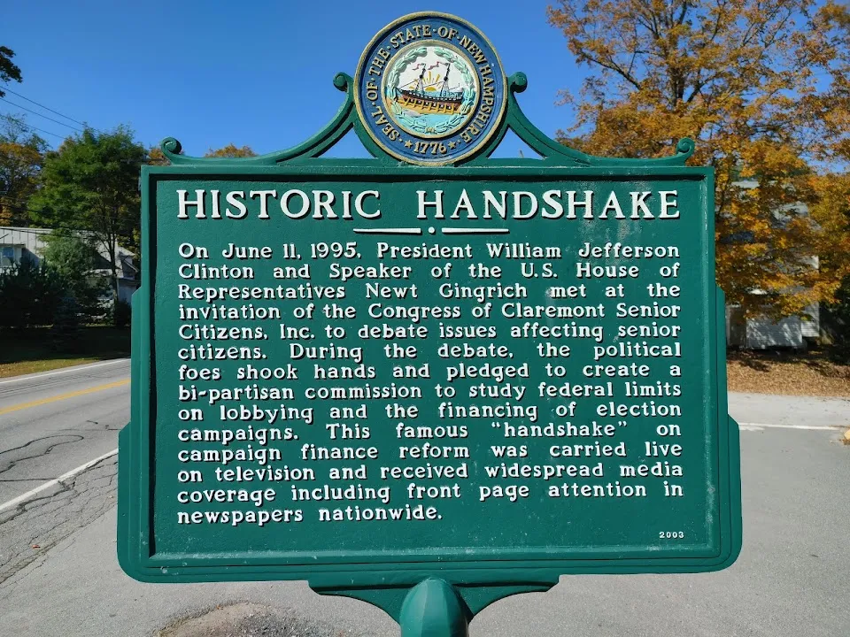 Historic Handshake NH Historical Highway Marker