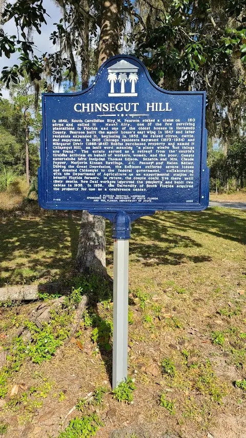 Chinsegut Hill Historical Marker