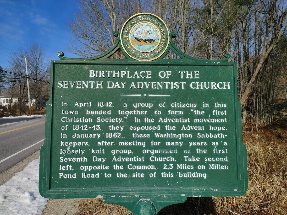 Birthplace Of The Seventh Day Adventist Church NH Historical Highway Marker