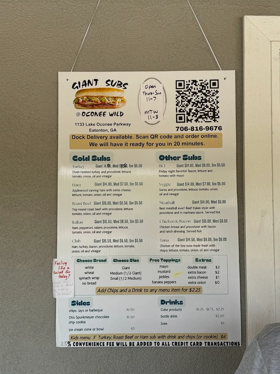 Giant Subs at Oconee Wild