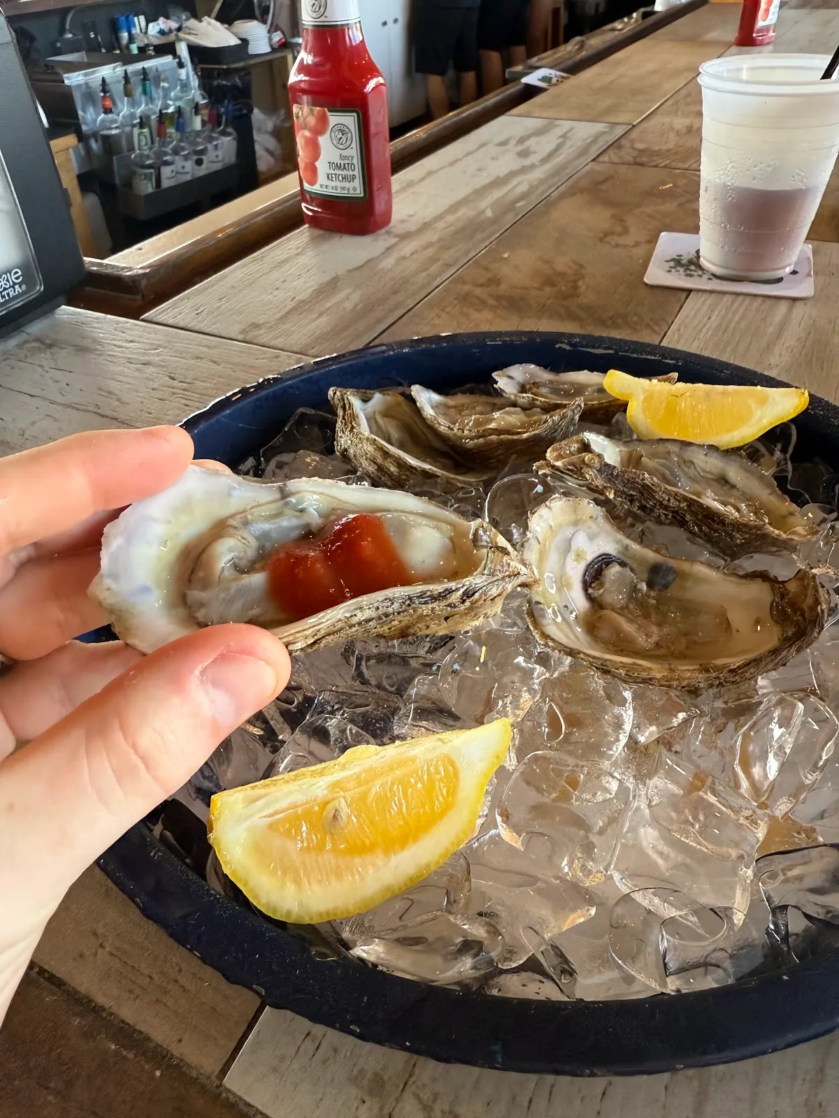 The pier at Down the Hatch Seafood Co.