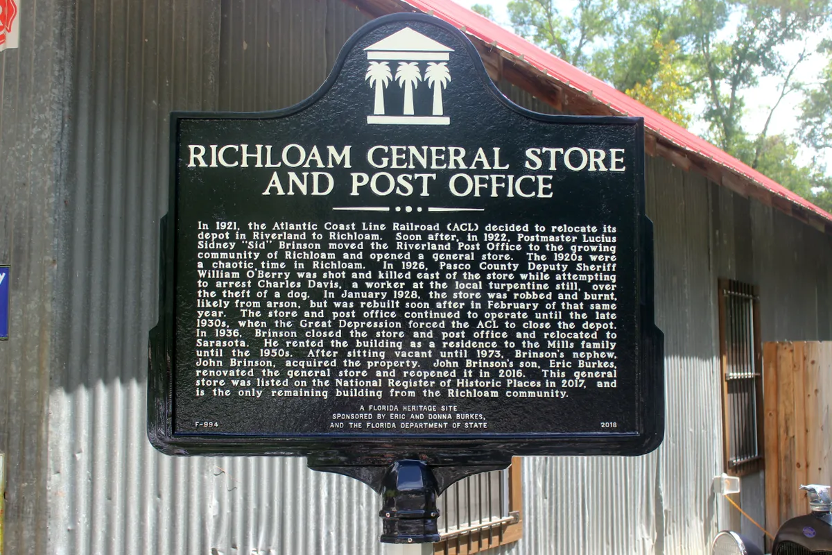 Richloam General Store and Post Office Historic Marker