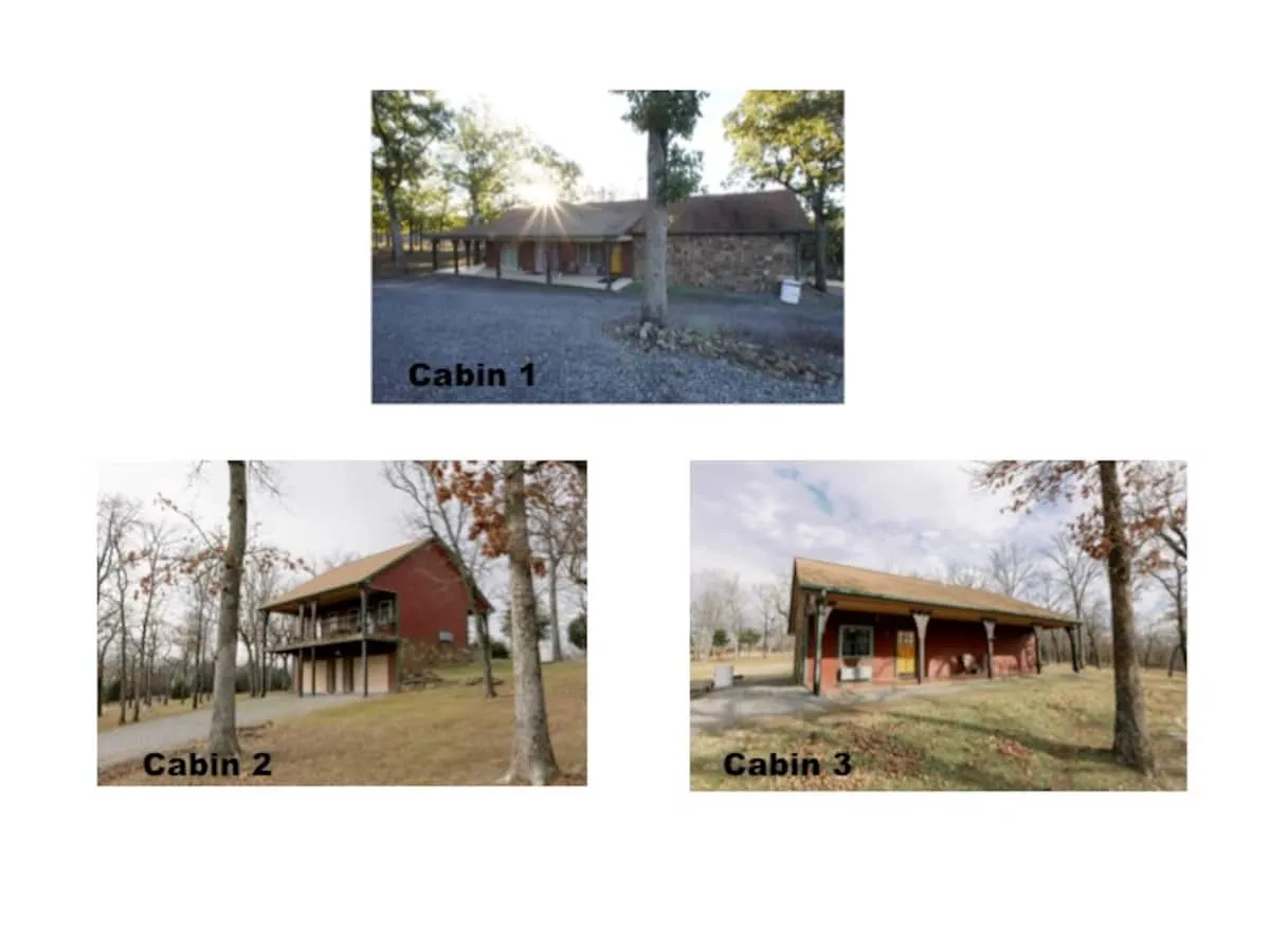 3 Cabins @ Tenkiller (14 guest)