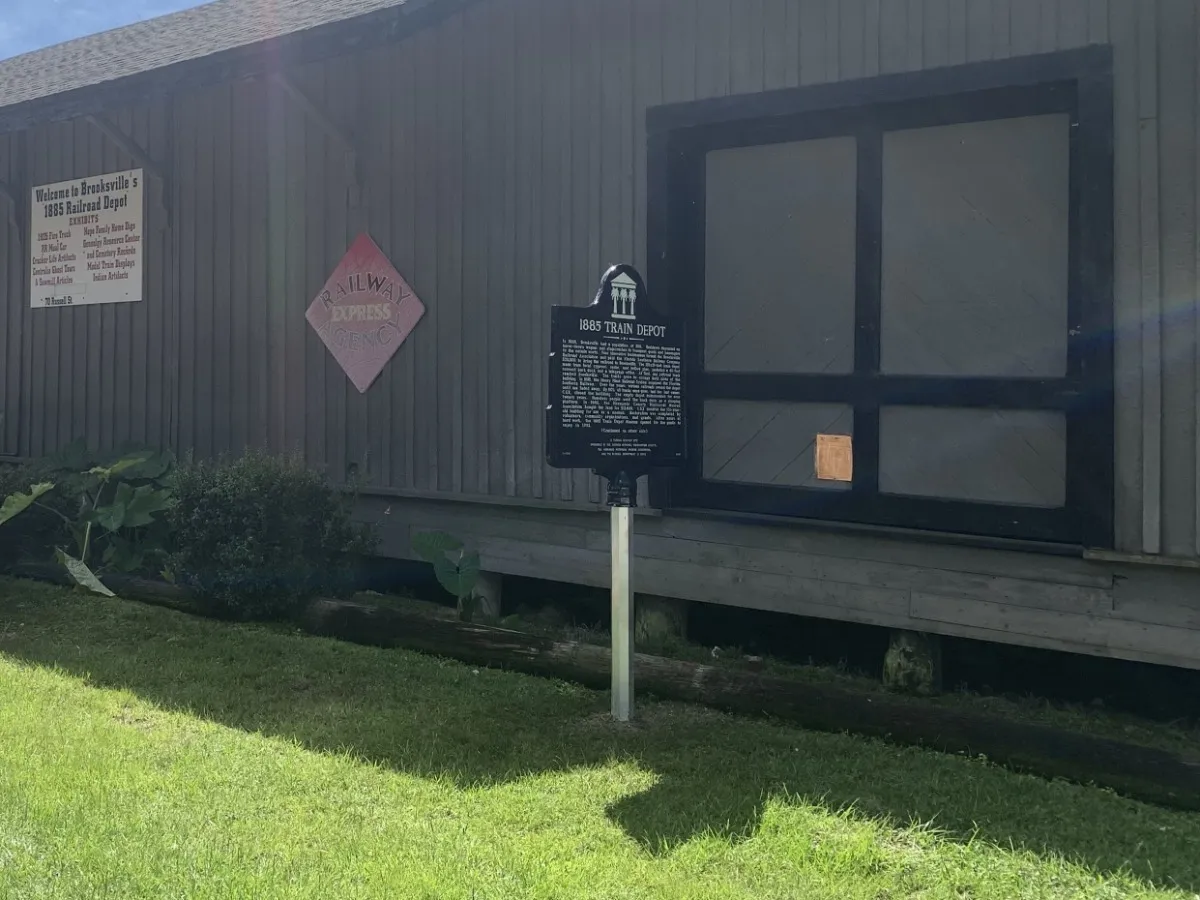 1885 Train Depot Historic Marker