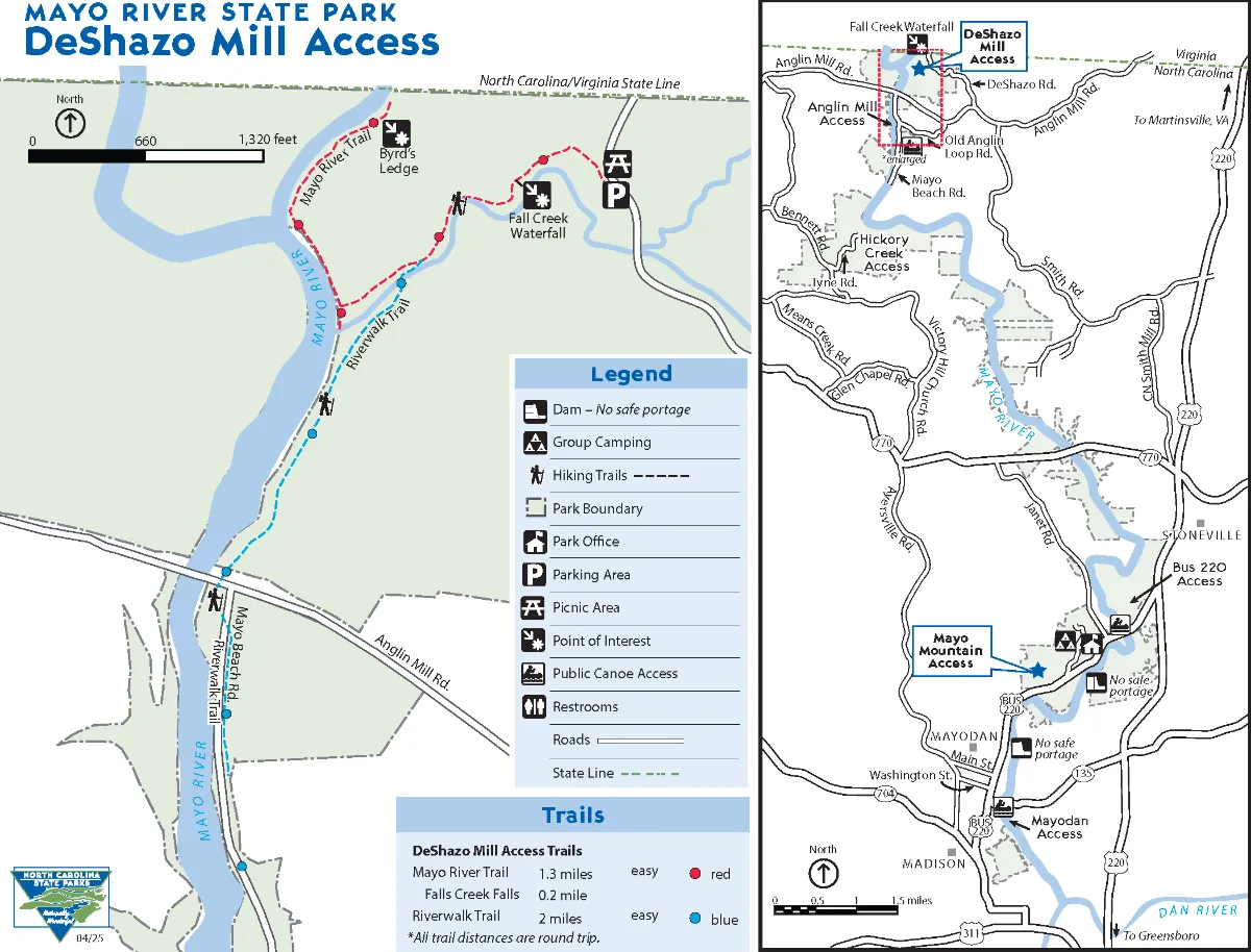 Mayo River State Park - Deshazo Mill Access