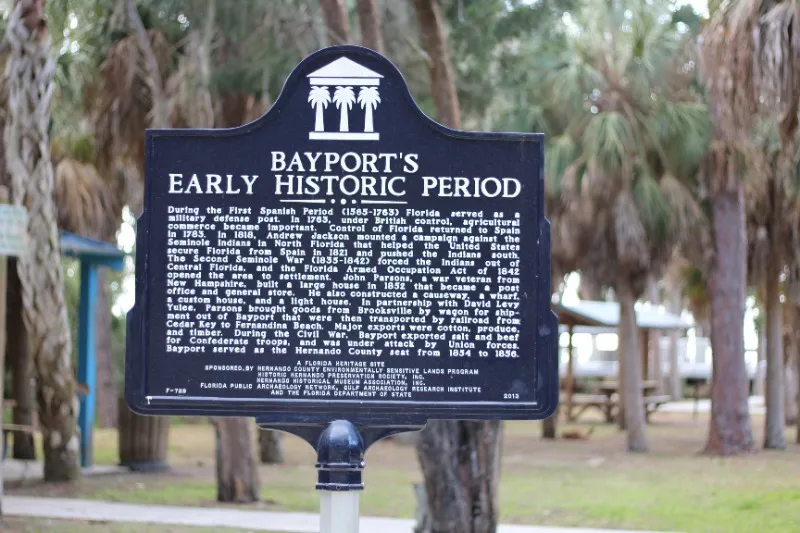 Bayport's Early Historic Period/Post Civil War Era Historic Marker