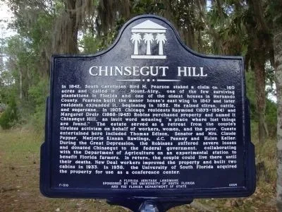 Chinsegut Hill Historical Marker