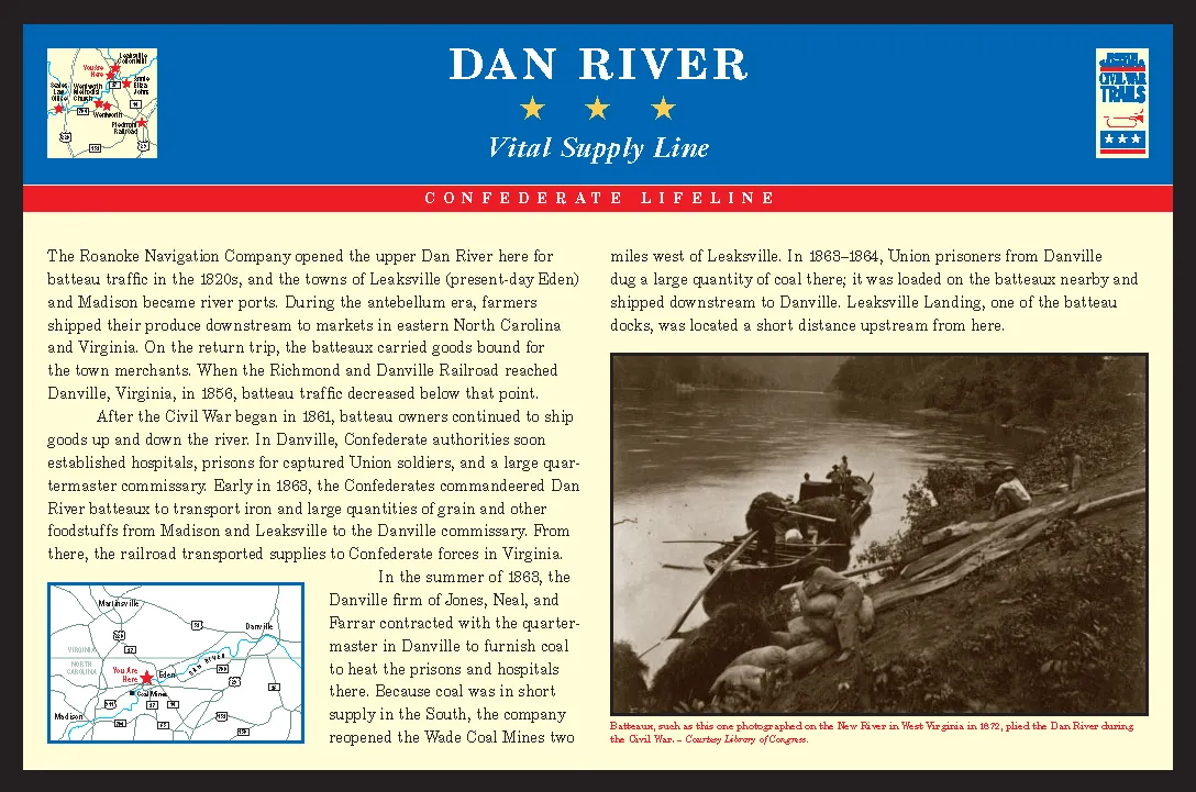 Dan River Civil War Trail Marker