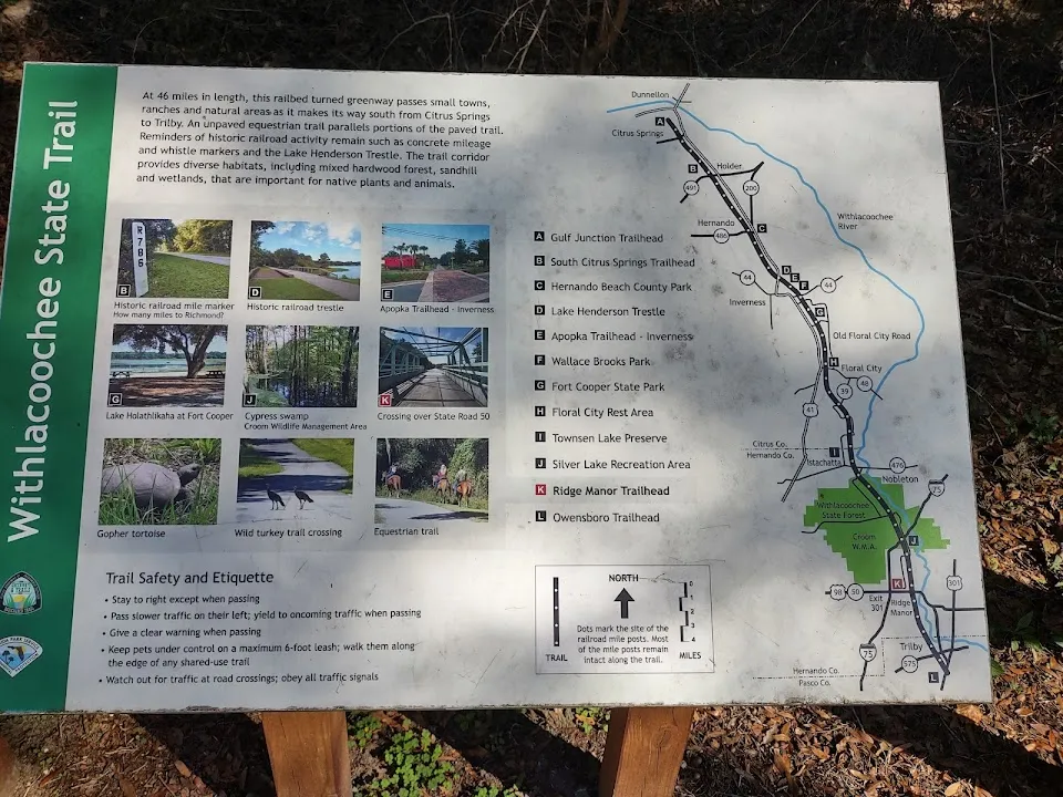 Withlacoochee State Trail - Ridge Manor Trailhead